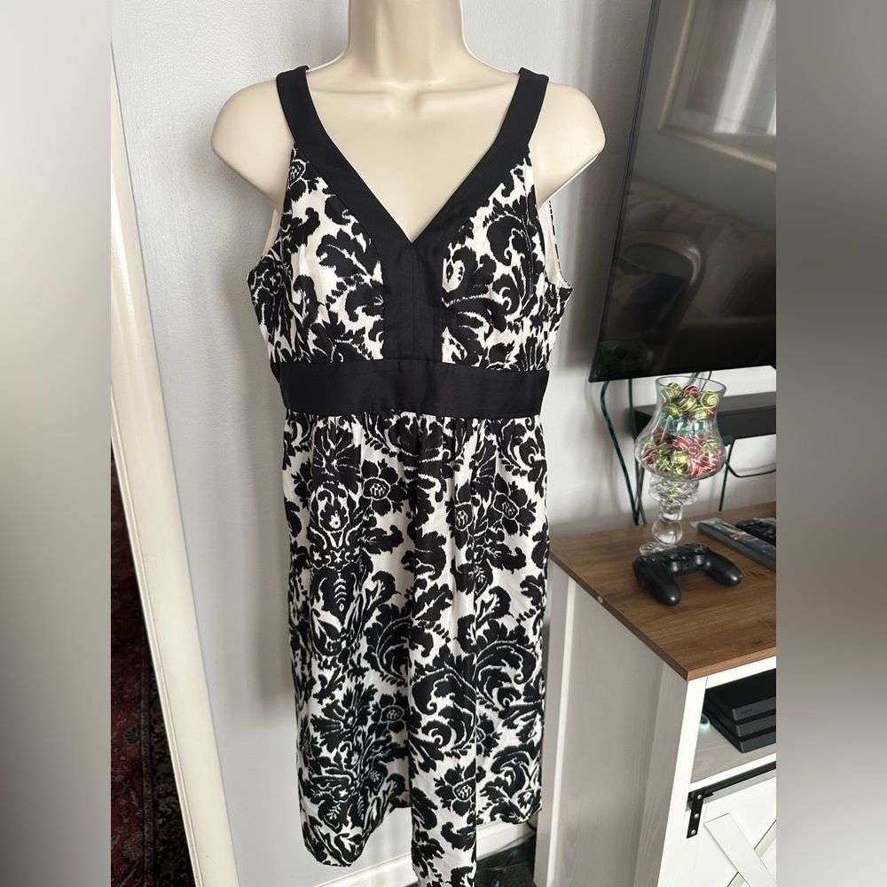 Ann Taylor Elegant Black and White Dress size 4
